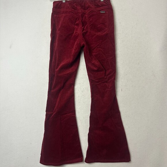 Rock &‎ Roll Denim Hi Rise pull on Bell Bottom Corduroy Flare 29x32 Pants red - Picture 3 of 5